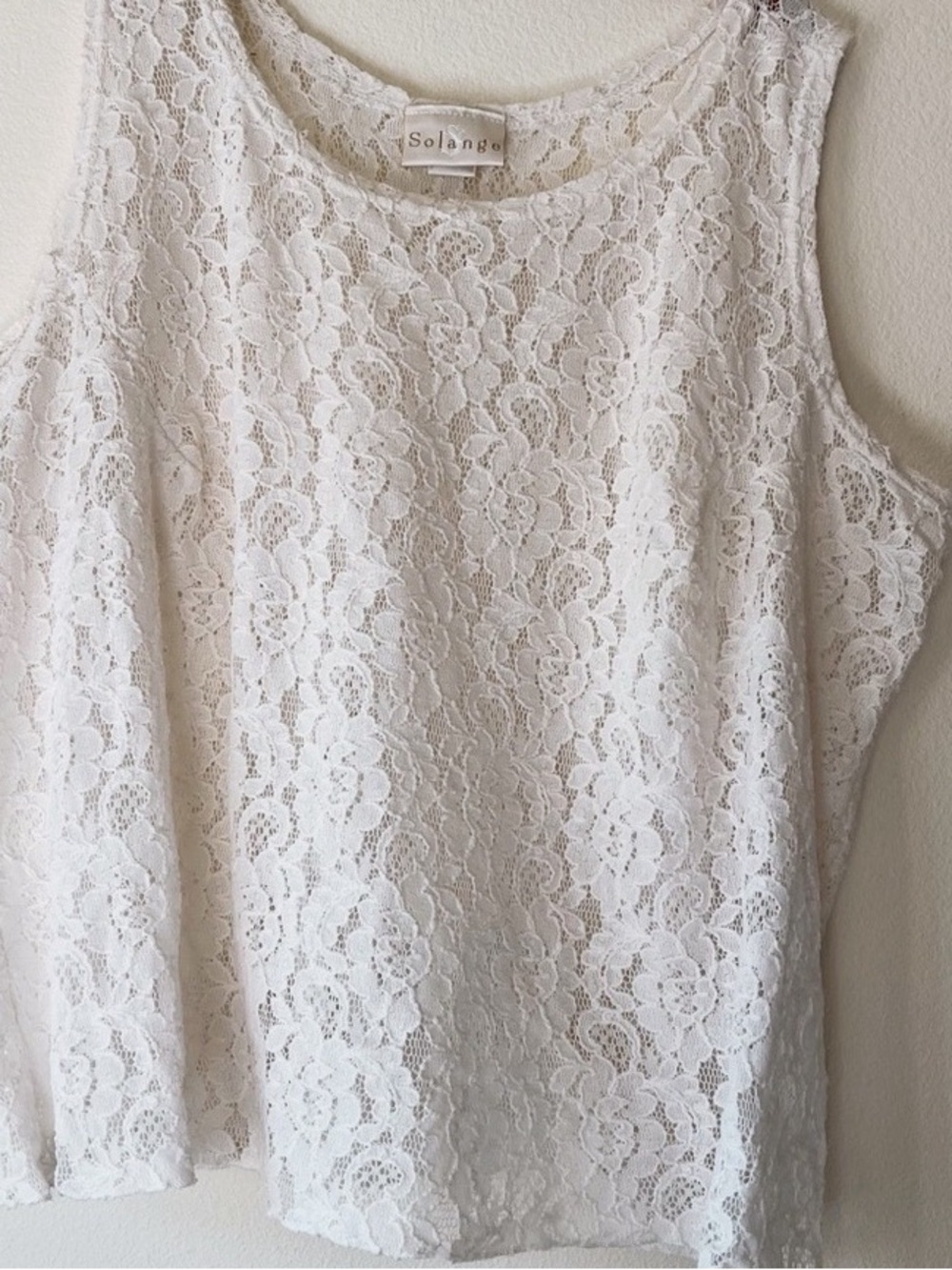 Solange Ivory Floral Lace Camisole Top